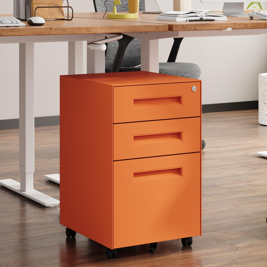 3 Drawer Metal Rolling File Cabinet O222992