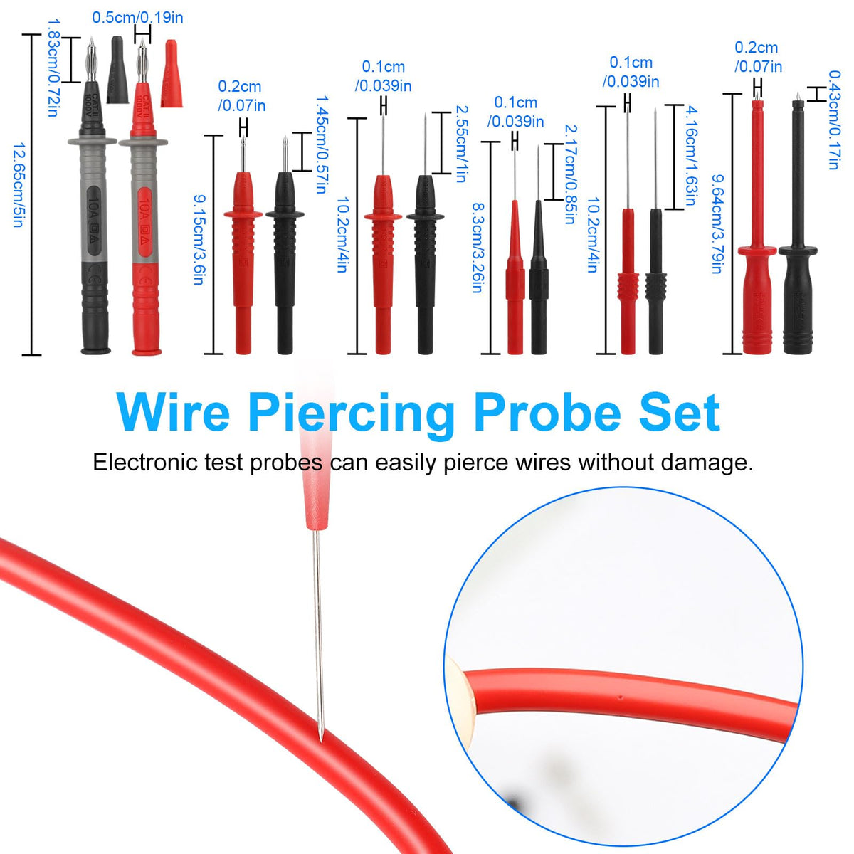 Silicone Multimeter Test Leads Kit F734