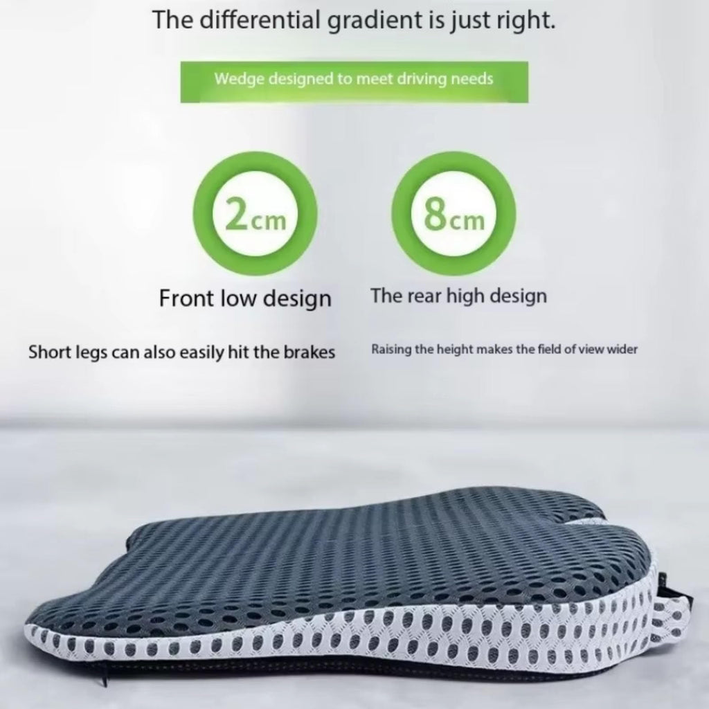 Grey Memory Foam Car Seat Booster Cushion T39636