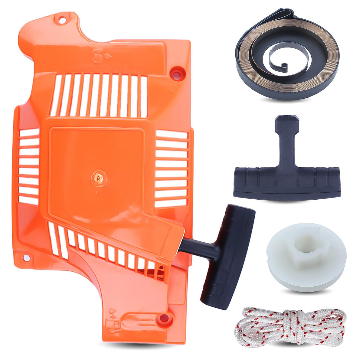 Recoil Assembly Kit with Pulley, Spring, Handle, and Rope C925345