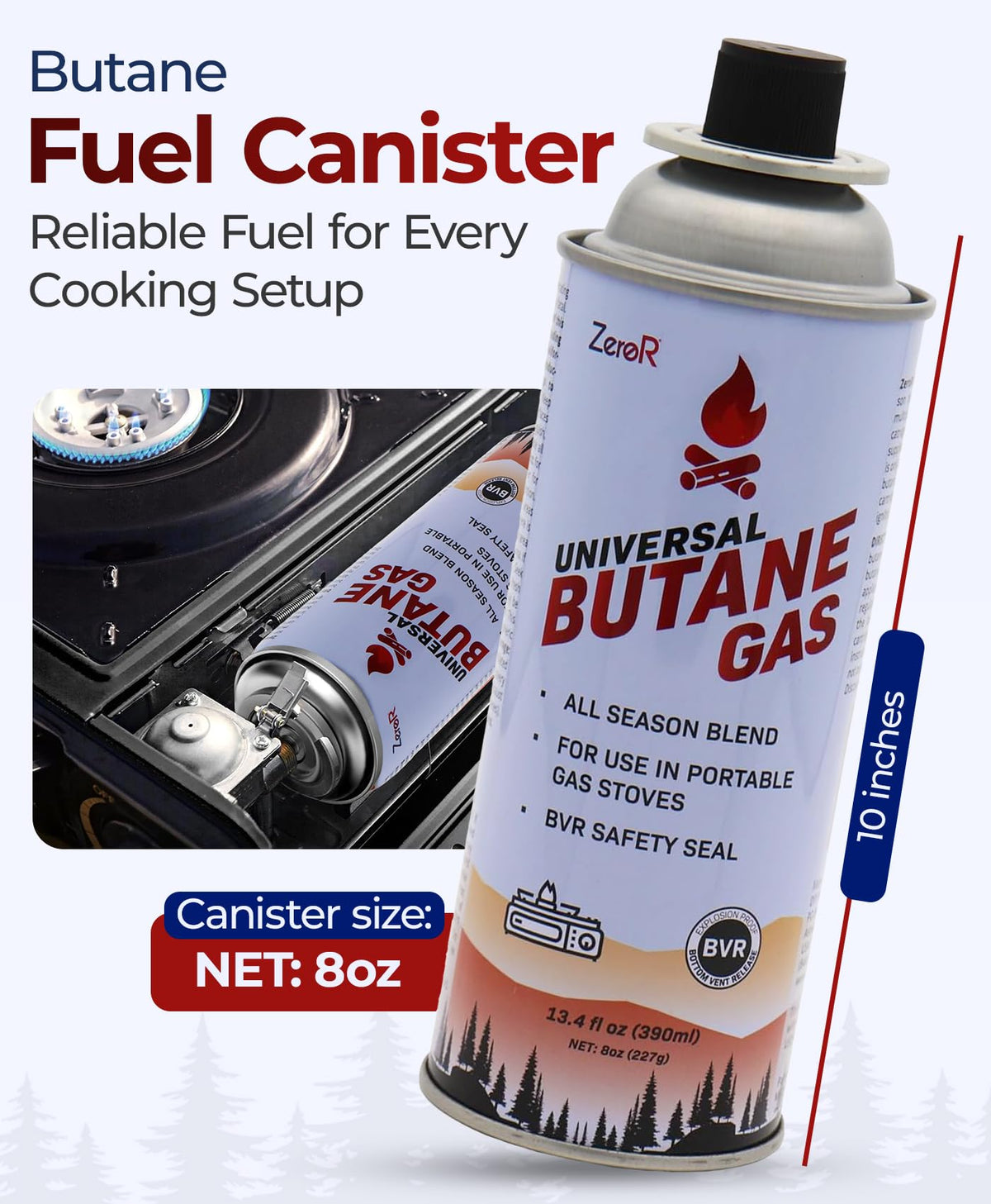 Butane Fuel Canister Cartridge 13.4 fl oz M883487
