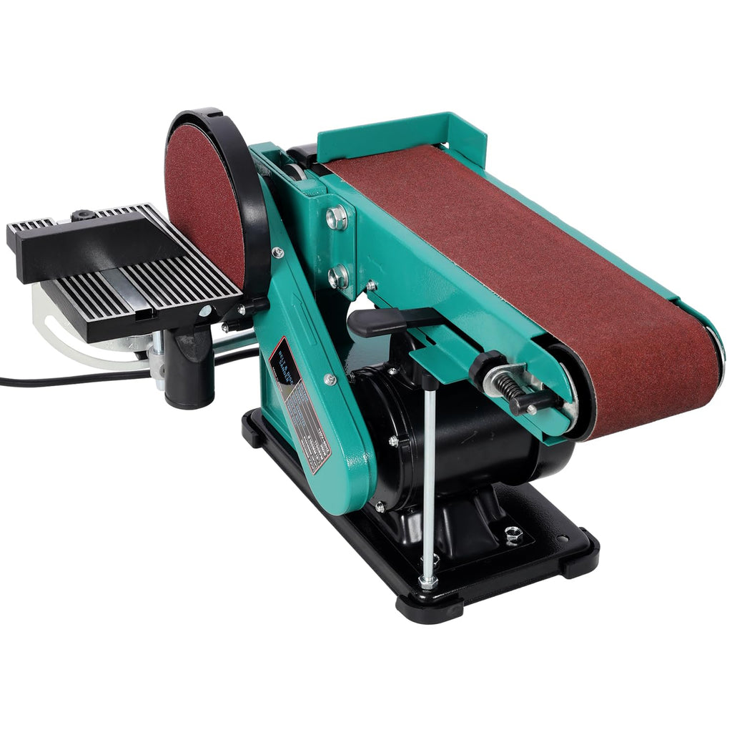 4" x 36" Belt Sander 6" Disc Polisher Grinder Steel Green High-Torque Power Tool Q40232