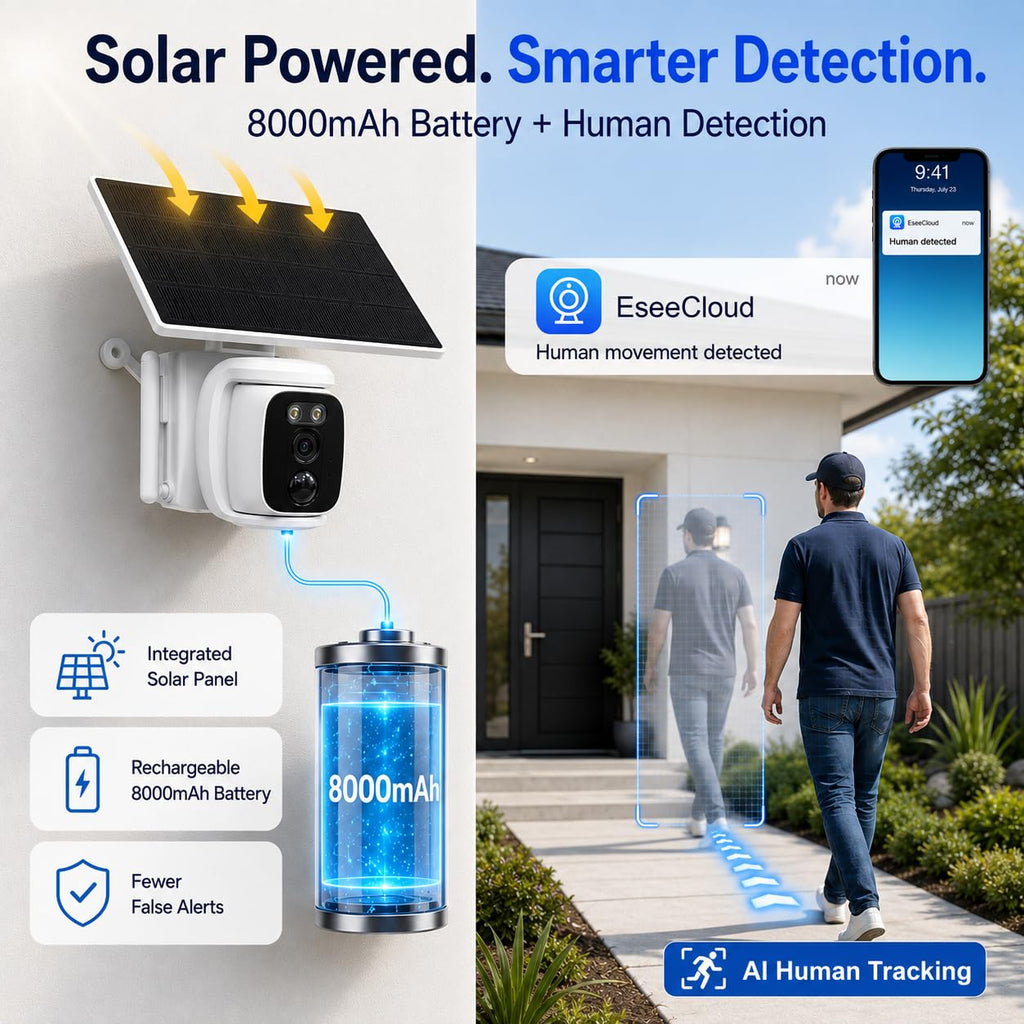 4 Pack Solar Security Cameras Wireless Outdoor 2K WiFi Camera System R630