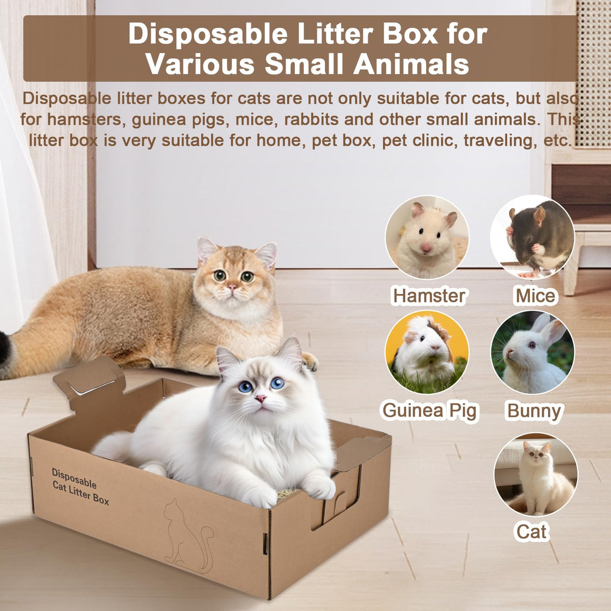 2 Pack Large Cardboard Cat Litter Box O795