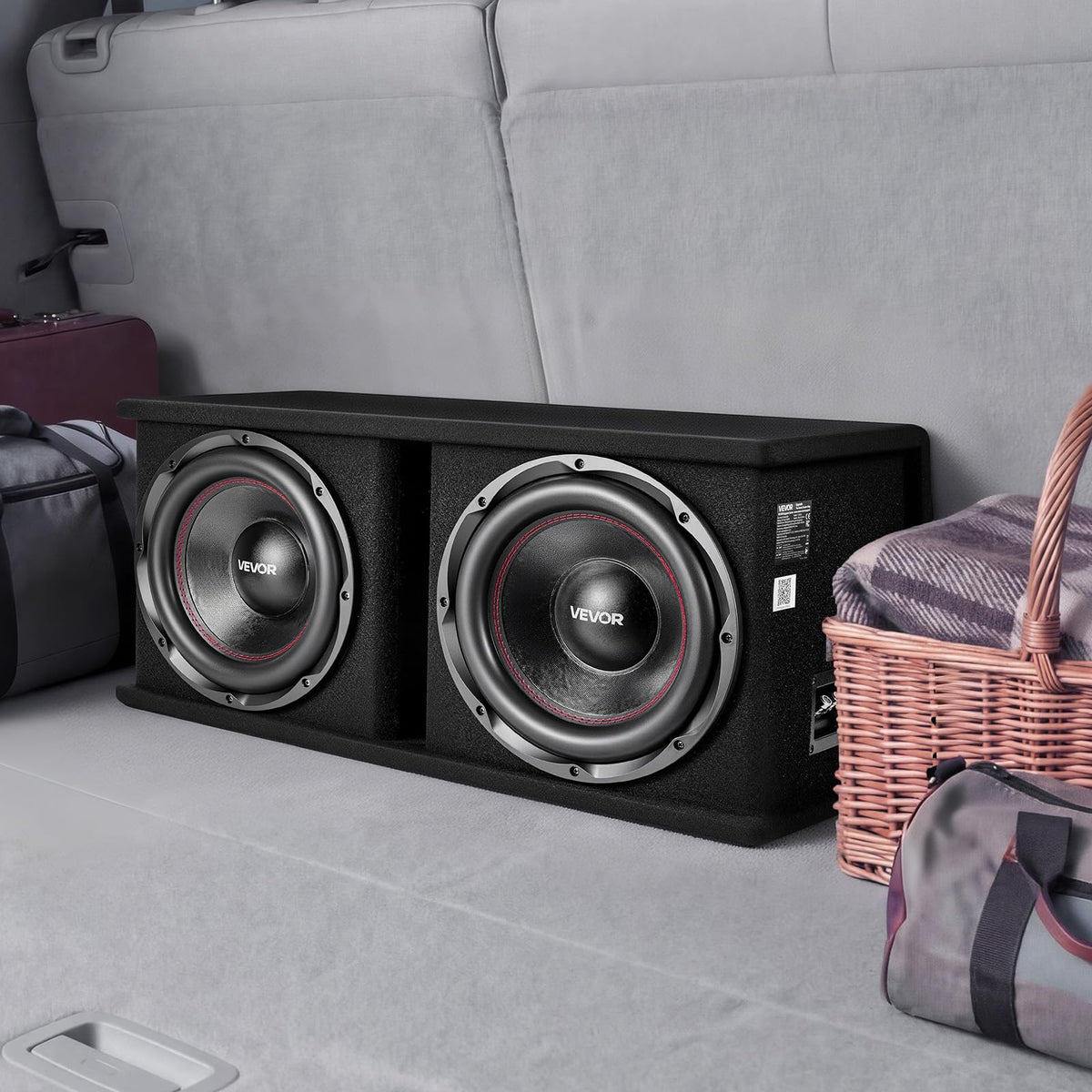 Dual 12" Enclosed Powered Subwoofer with Amplifier K659
