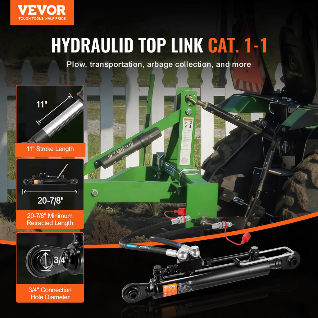 Hydraulic Top Link Cat.1-1 with 2 Hoses & Check Valve I530889