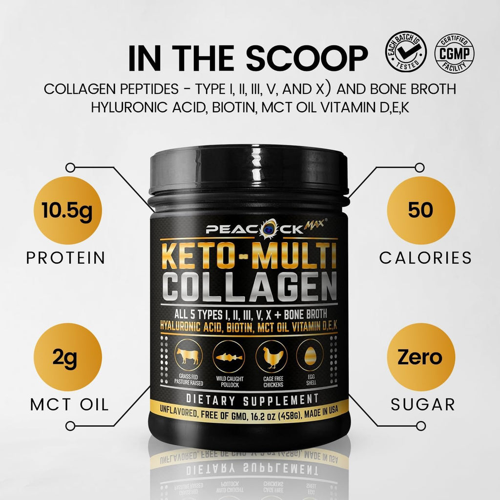 16.2 oz Unflavored Hydrolyzed Collagen Peptides Powder Q67389