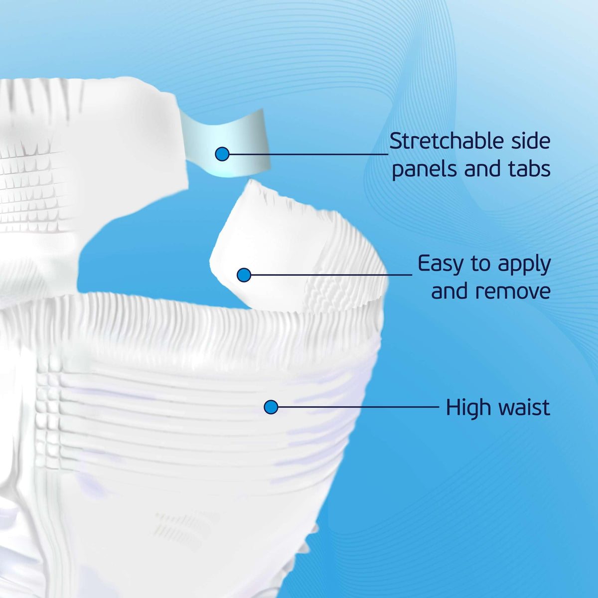 2XL Disposable Adult Diapers with Tabs C18517