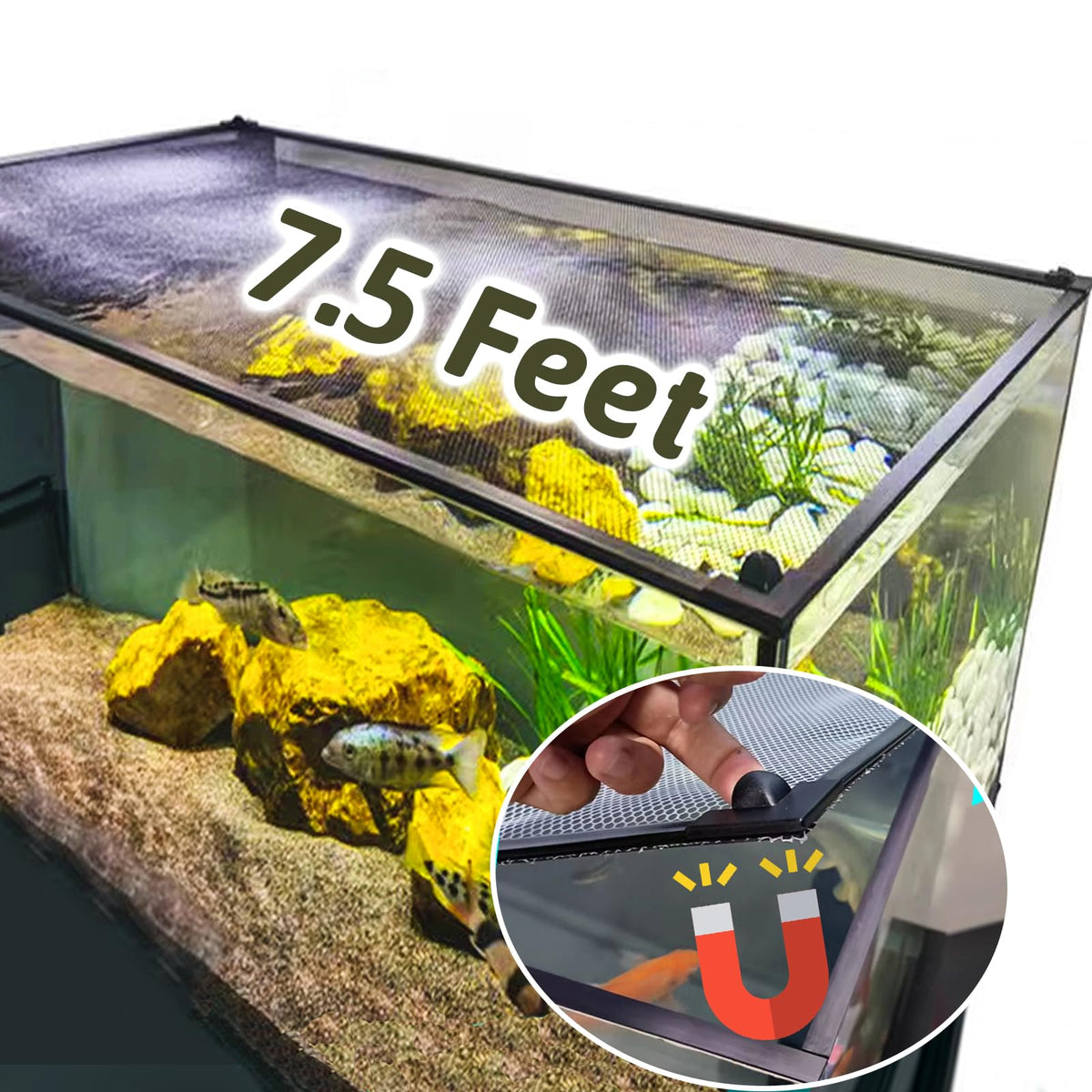 7.5 Feet Aquarium Anti-Jumping Net Cover D5750