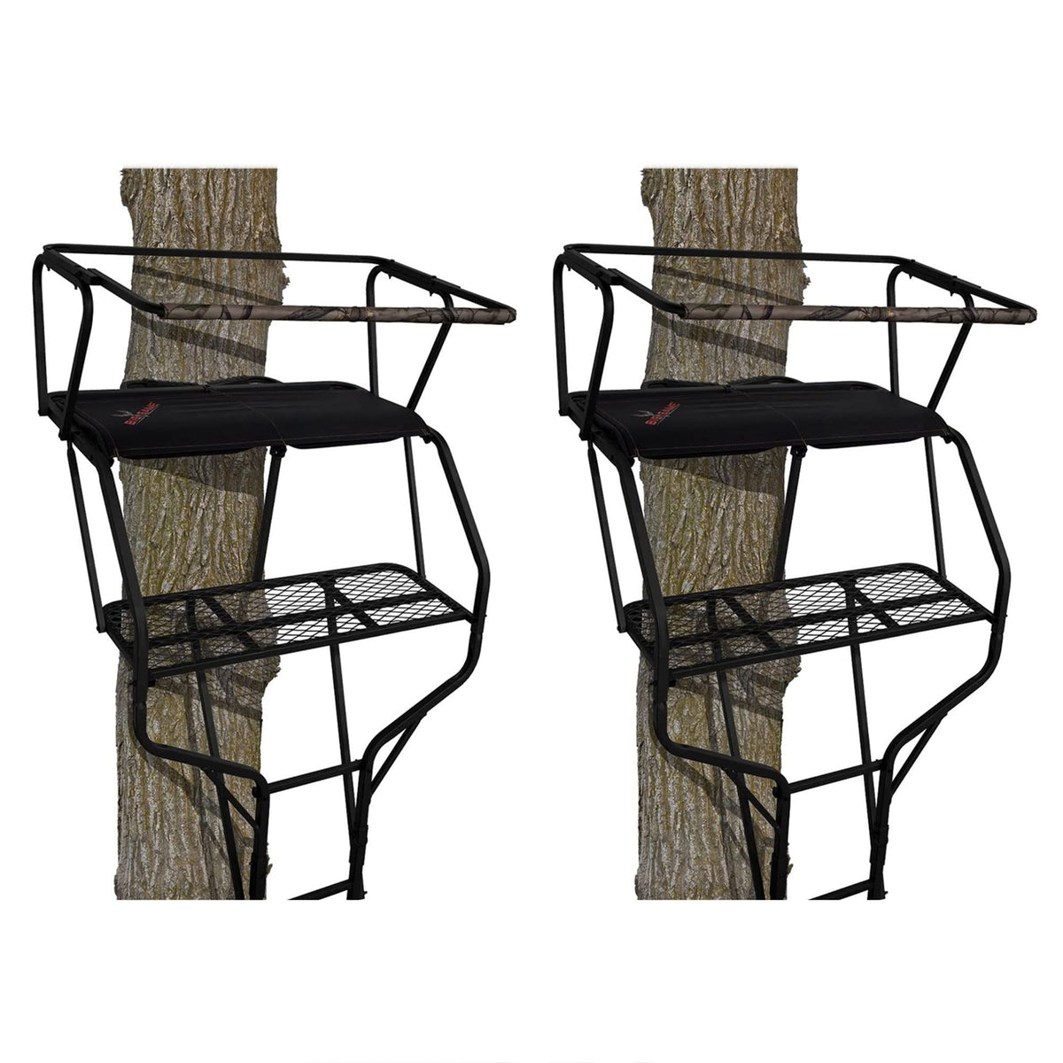 2 Person 18 Foot Tall Portable Hunting Tree Ladder Stand (2 Pack) B457765