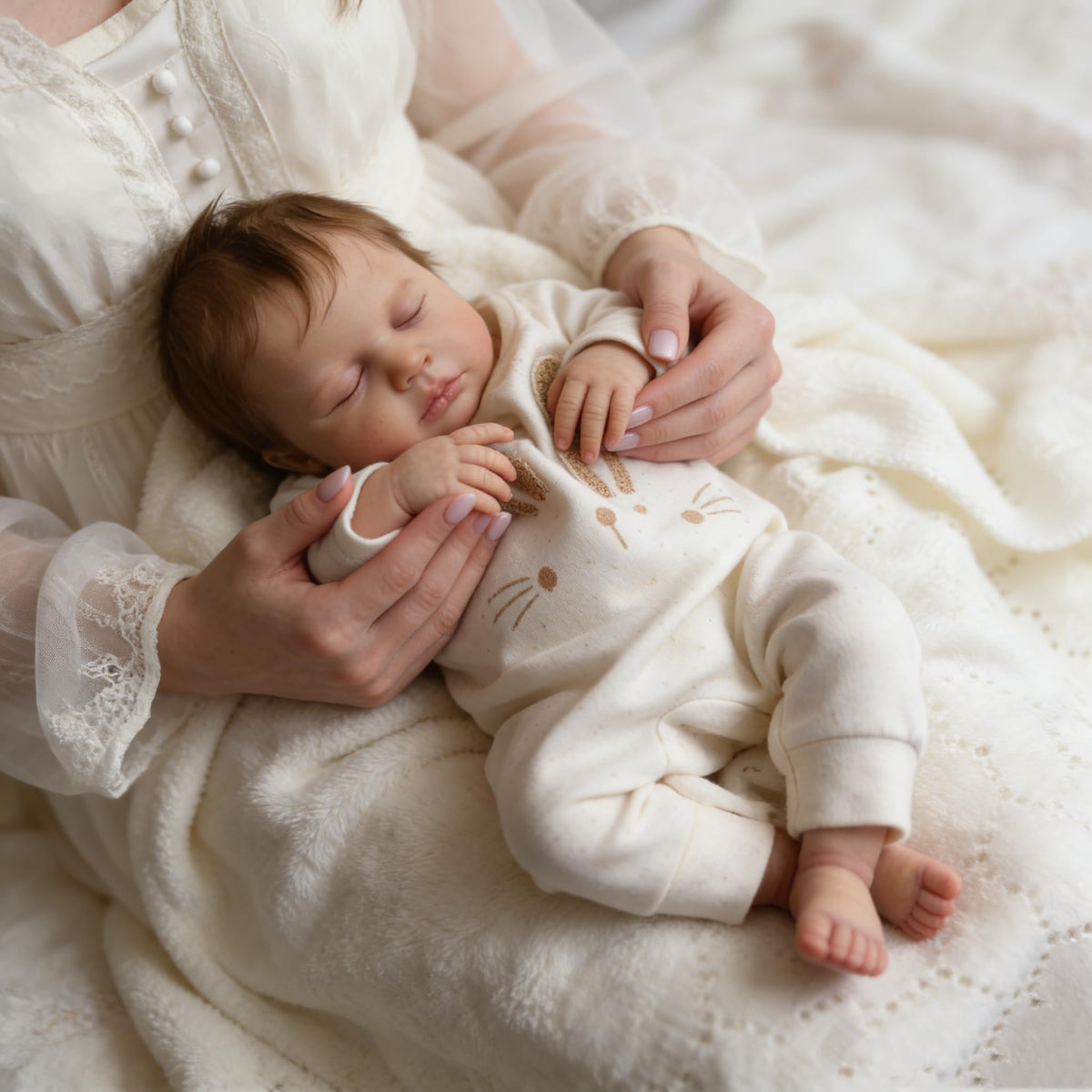 Realistic Silicone Full Body Girl Baby Doll with Hair C71596
