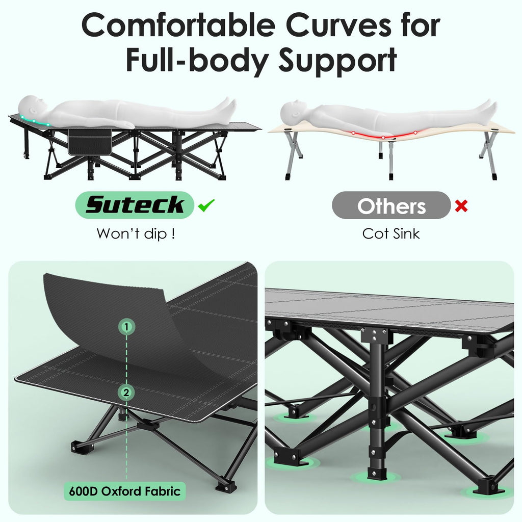 Folding Camp Cot with Cushion A969681