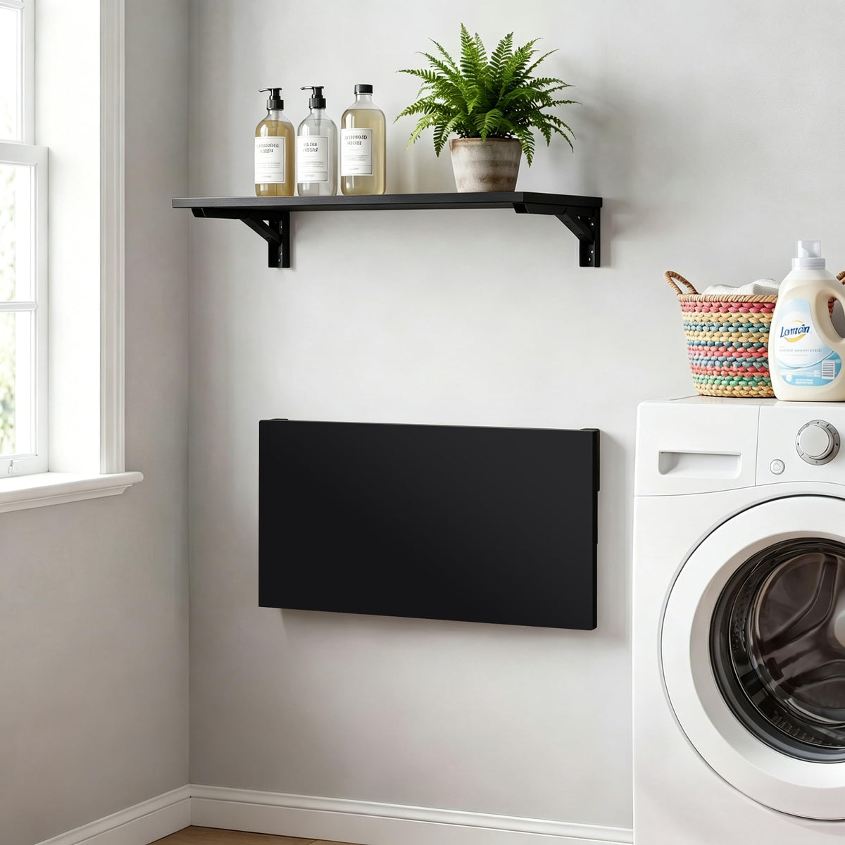 Wall Mounted Folding Table 30x20IN Black X514