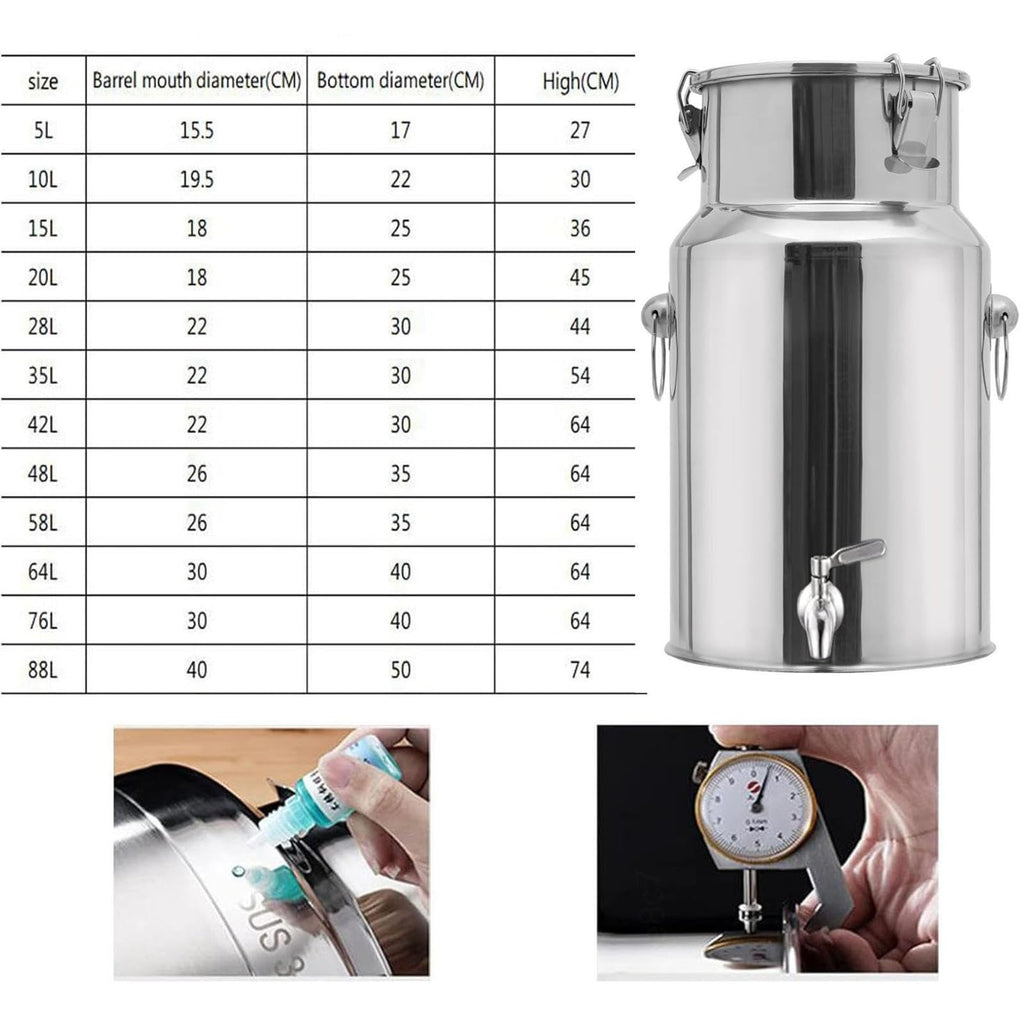 5L Stainless Steel Water Container with Tap J702