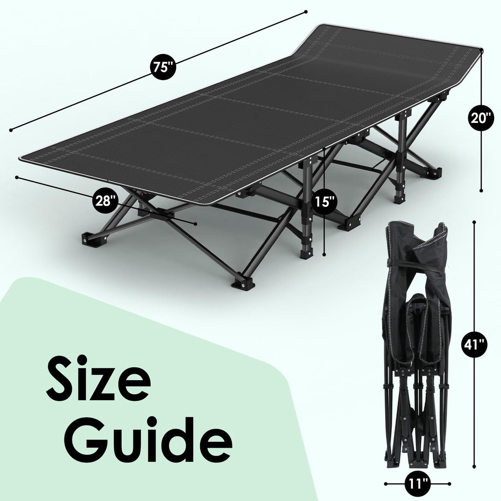 Folding Camp Cot with Cushion A969681