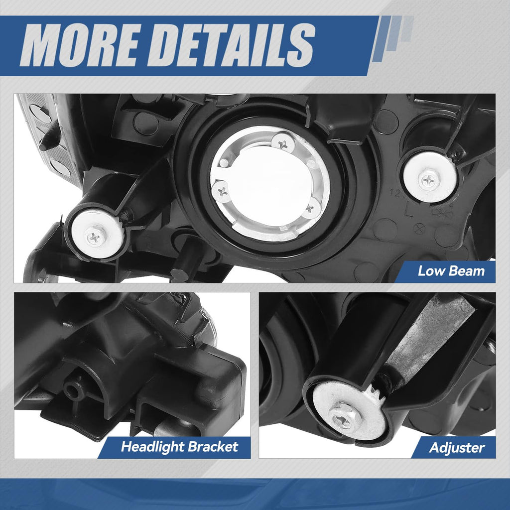Black Housing Amber Corner Headlights Assembly C141314
