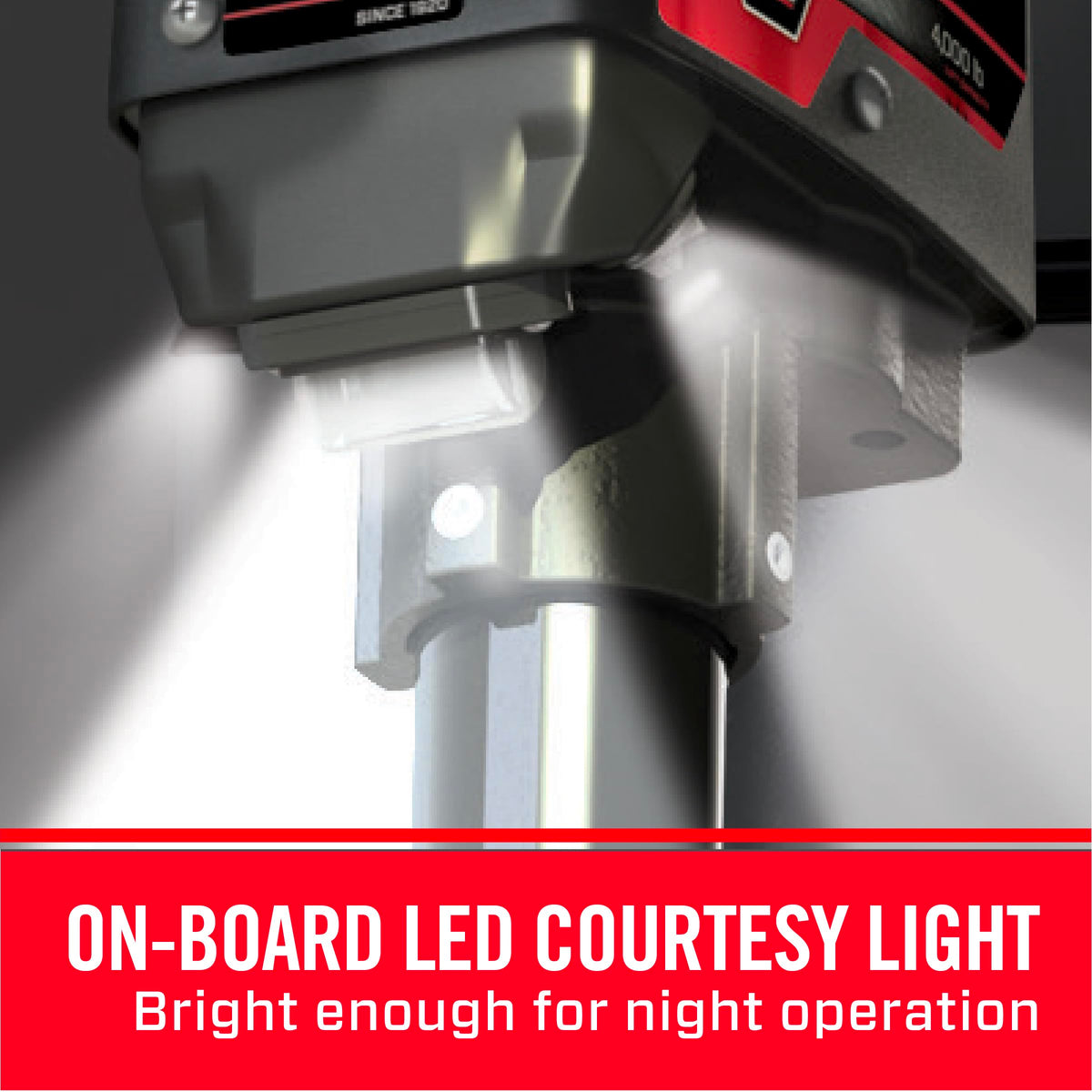 Powered Trailer Jack, A-Frame, 3,500 lbs. Lift Capacity, Bolt-On, 14 Inch Travel K738