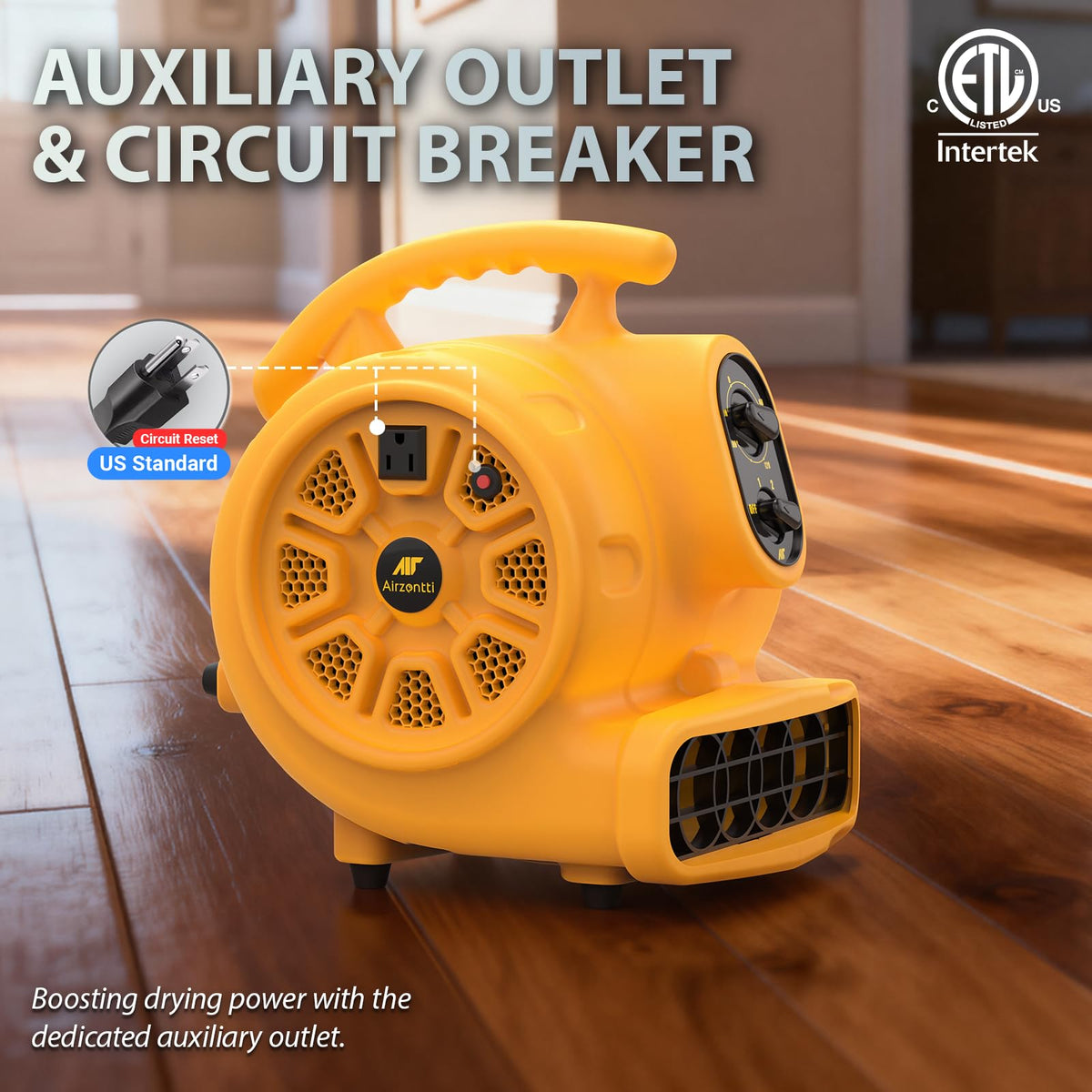 1100 CFM 3-Speed Industrial Air Mover Floor Blower Fan B1016