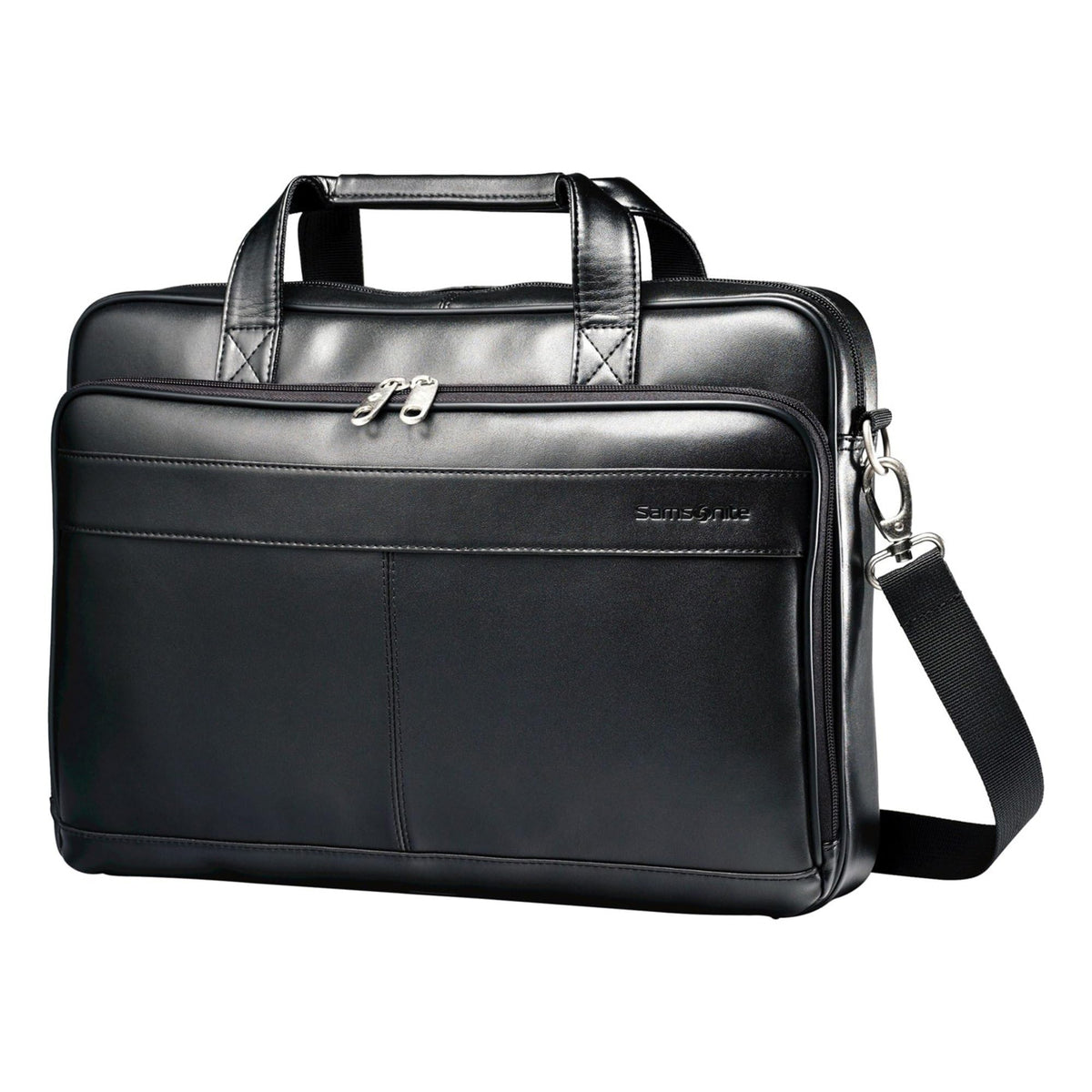 Leather Slim Briefcase V8954