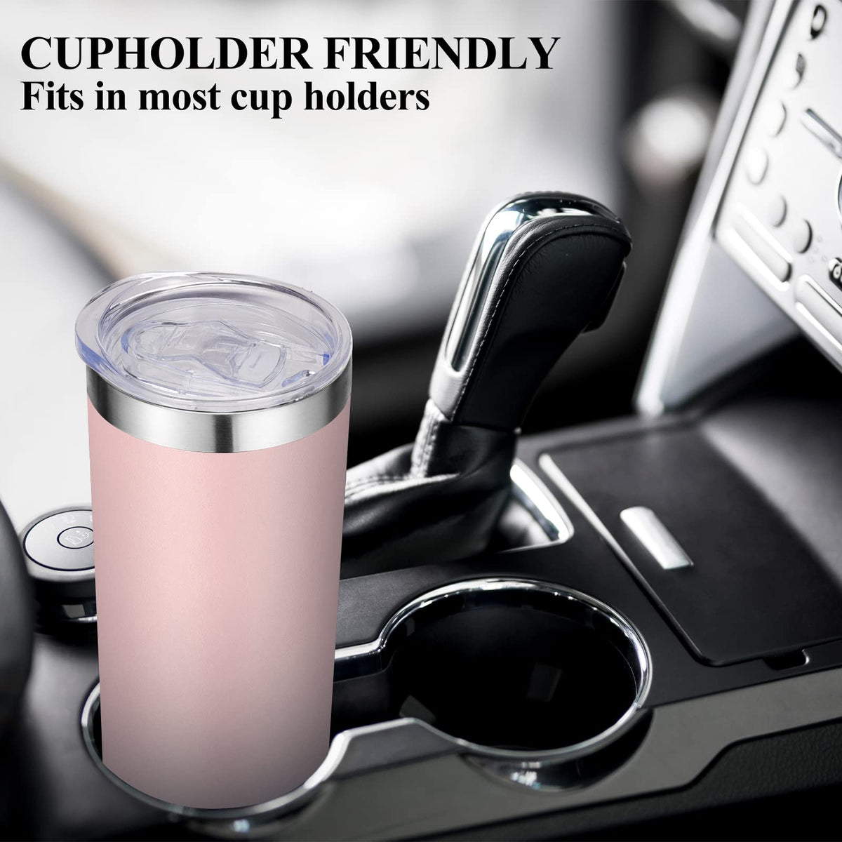 20 oz Stainless Steel Insulated Tumbler with Lid and Straw V49031