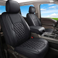 Leather Pickup Seat Cushion Cover Full Set Black N35969