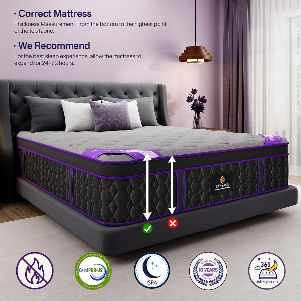 12 Inch Full Size Hybrid Mattress G5313