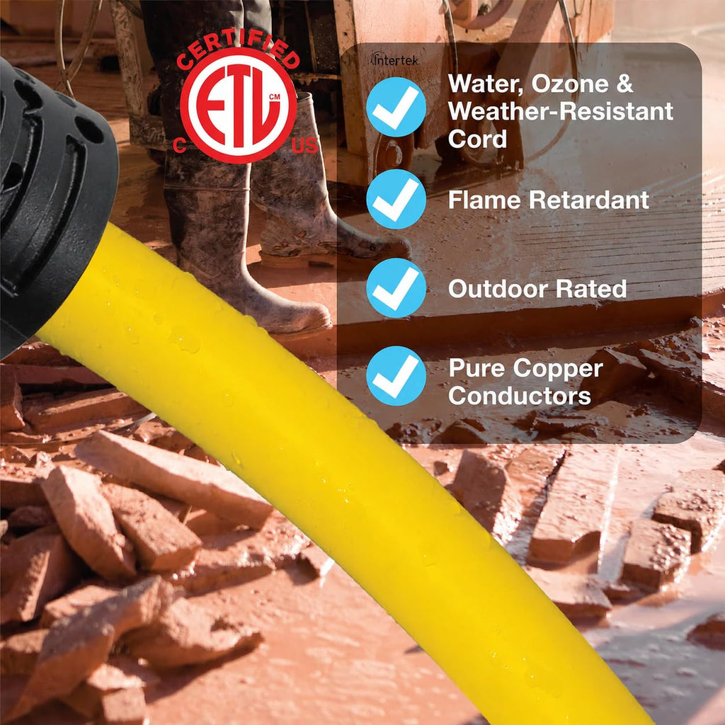 50 ft 12/3 SJTW Heavy Duty Outdoor Extension Cord G78645