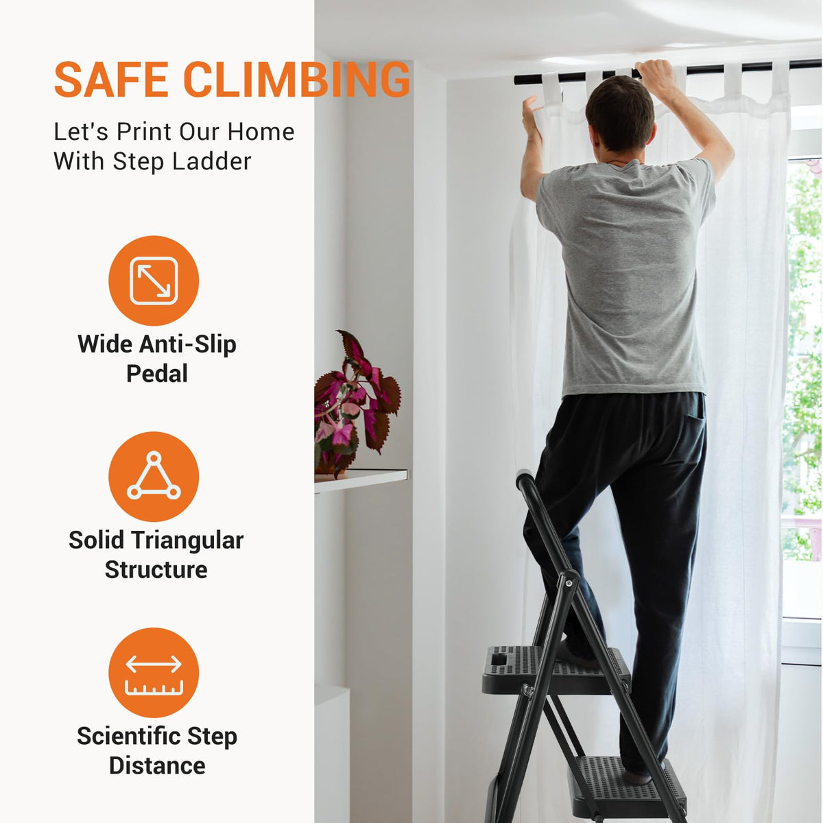 2 Step Folding Step Stool 330lbs Capacity C4328