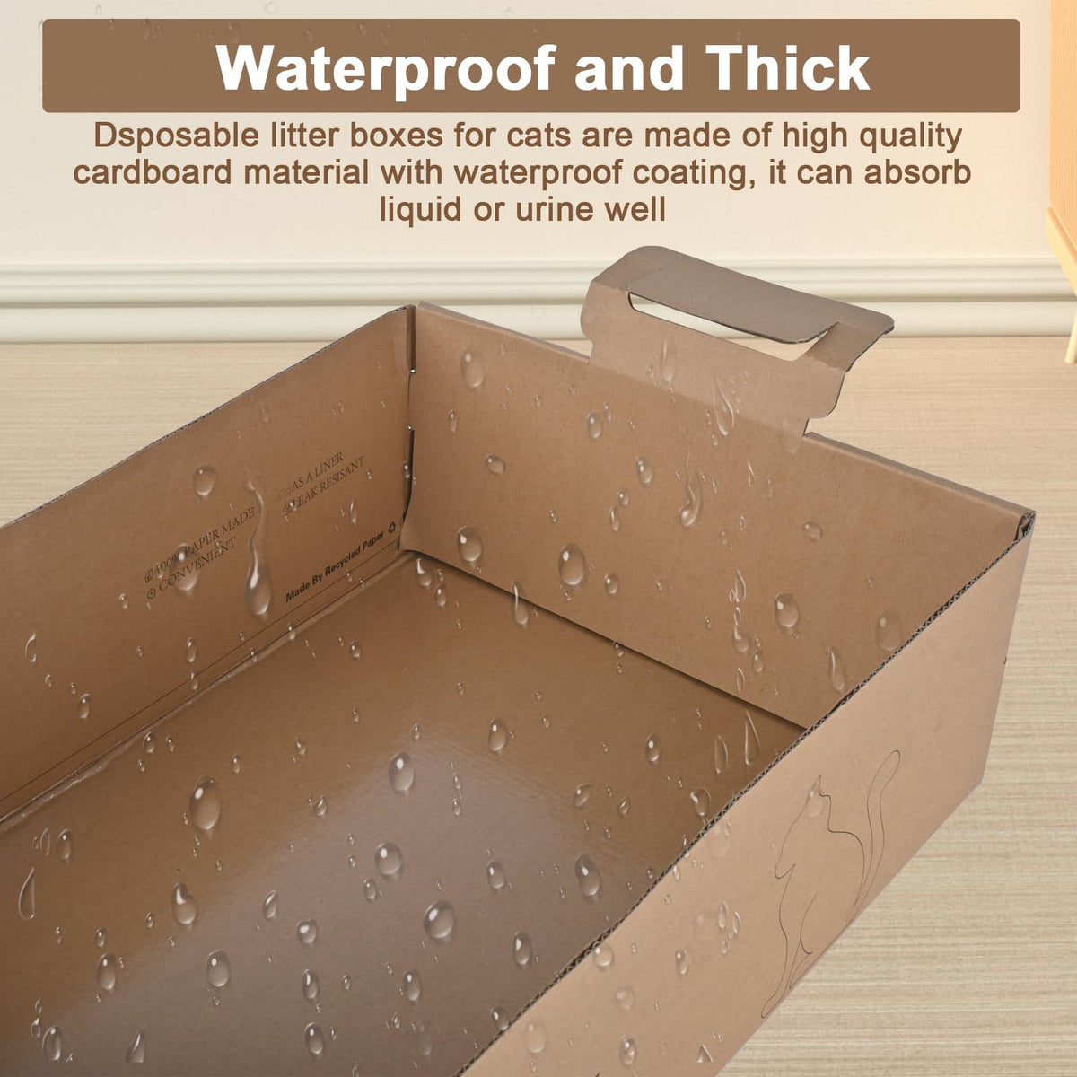 2 Pack Large Cardboard Cat Litter Box O795