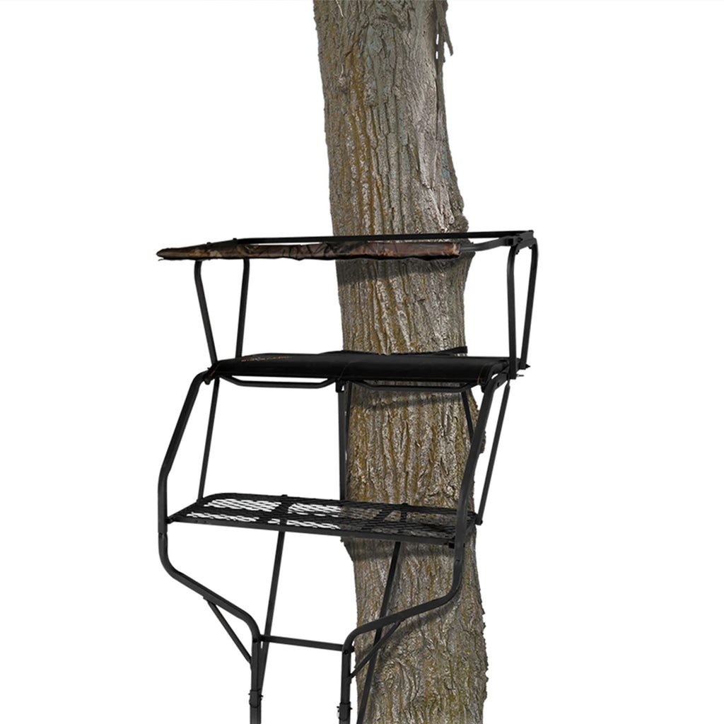 2 Person 18 Foot Tall Portable Hunting Tree Ladder Stand (2 Pack) B457765