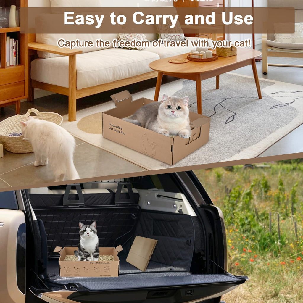 2 Pack Large Cardboard Cat Litter Box O795
