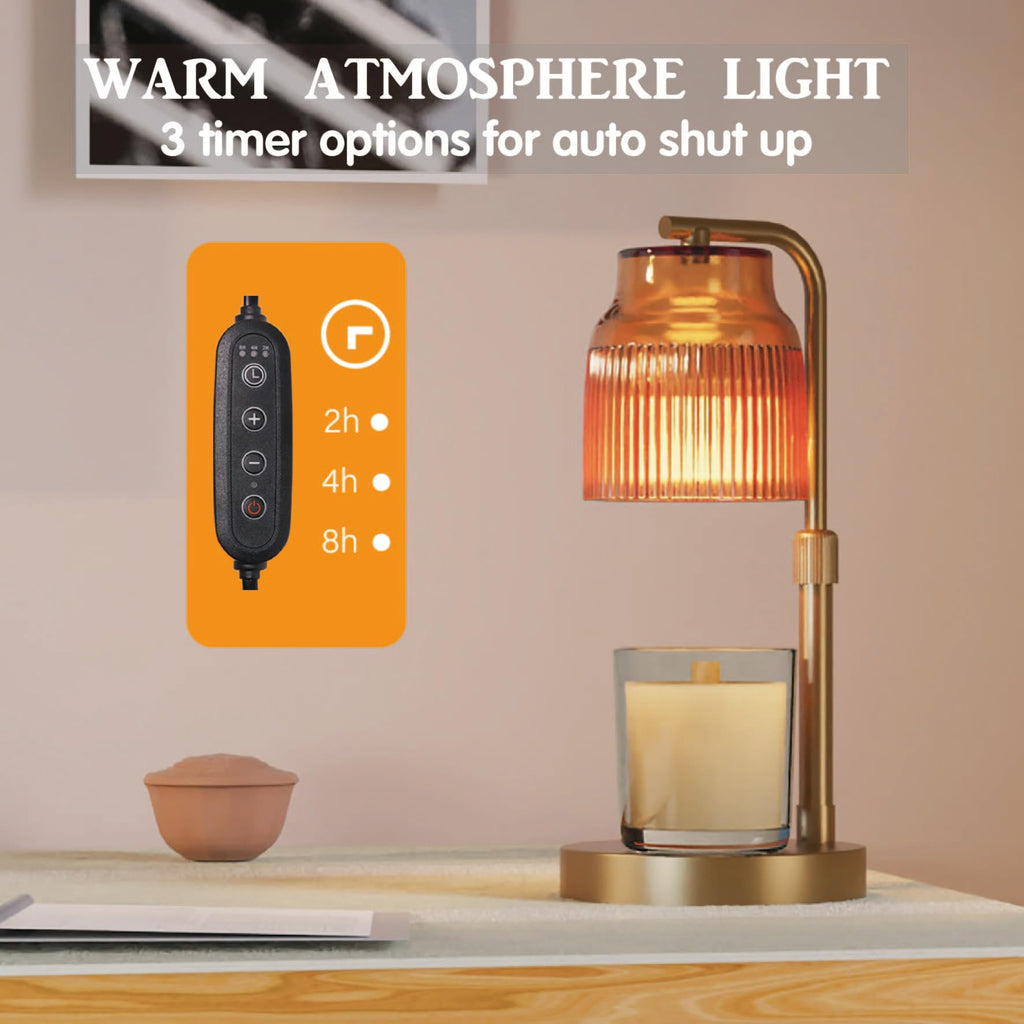 Candle Warmer Lamp with Timer Dimmer Adjustable Height I77289