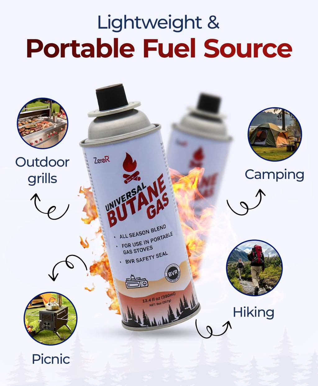 Butane Fuel Canister Cartridge 13.4 fl oz M883487