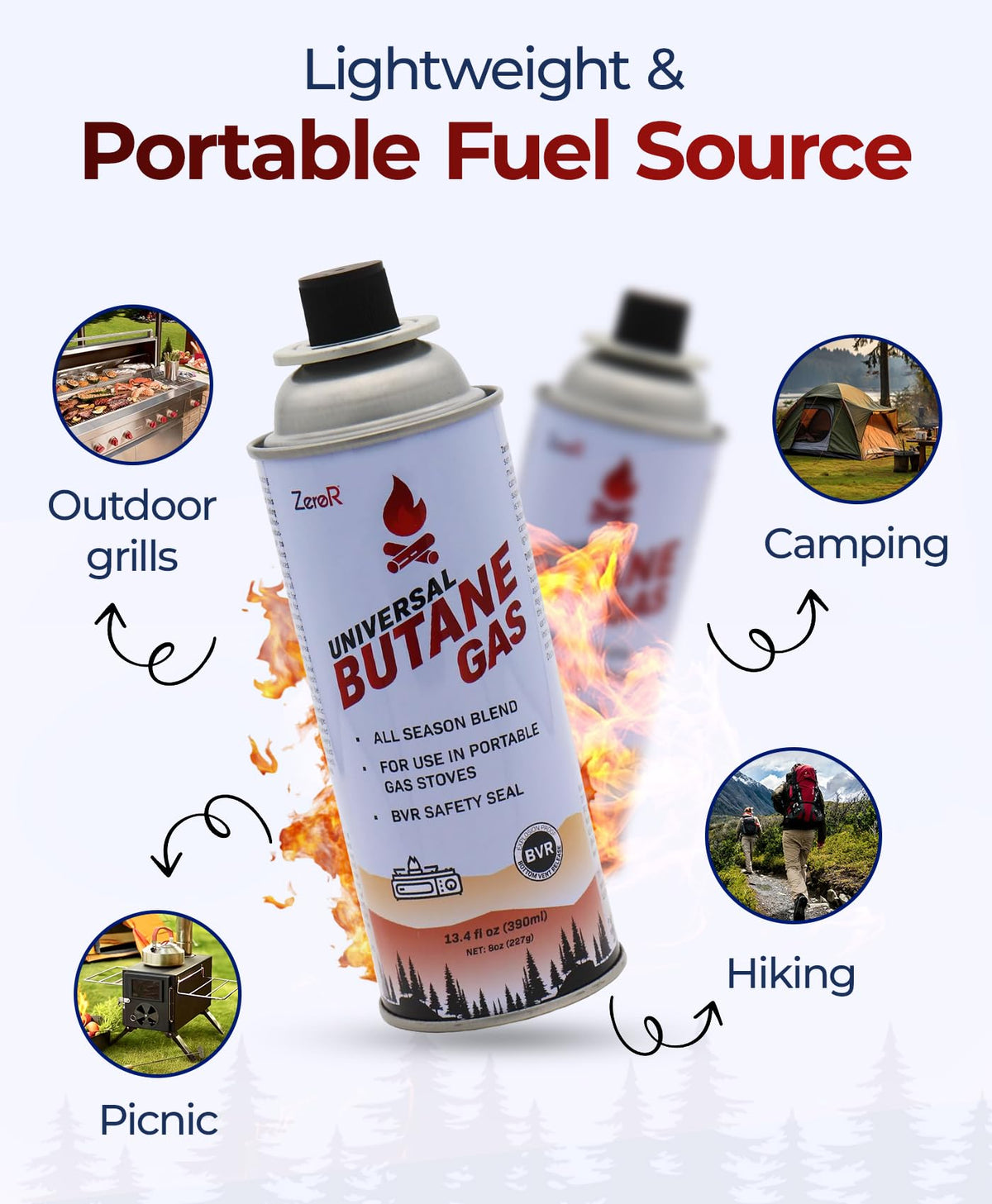 Butane Fuel Canister Cartridge 13.4 fl oz M883487