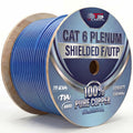 Cat6 Plenum Shielded 1000ft 23AWG Solid Bare Copper Ethernet Cable I8739