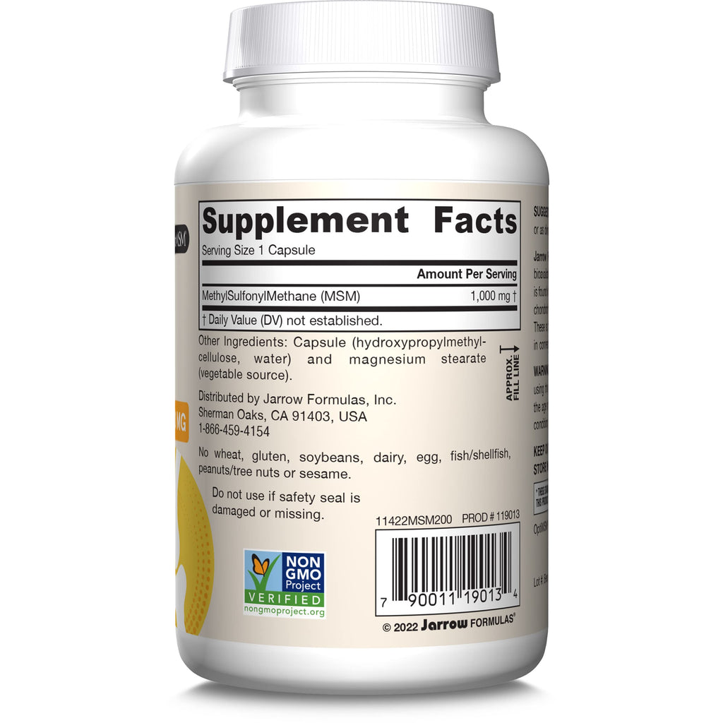 MSM Capsules 1,000 mg 200 Capsules C7583
