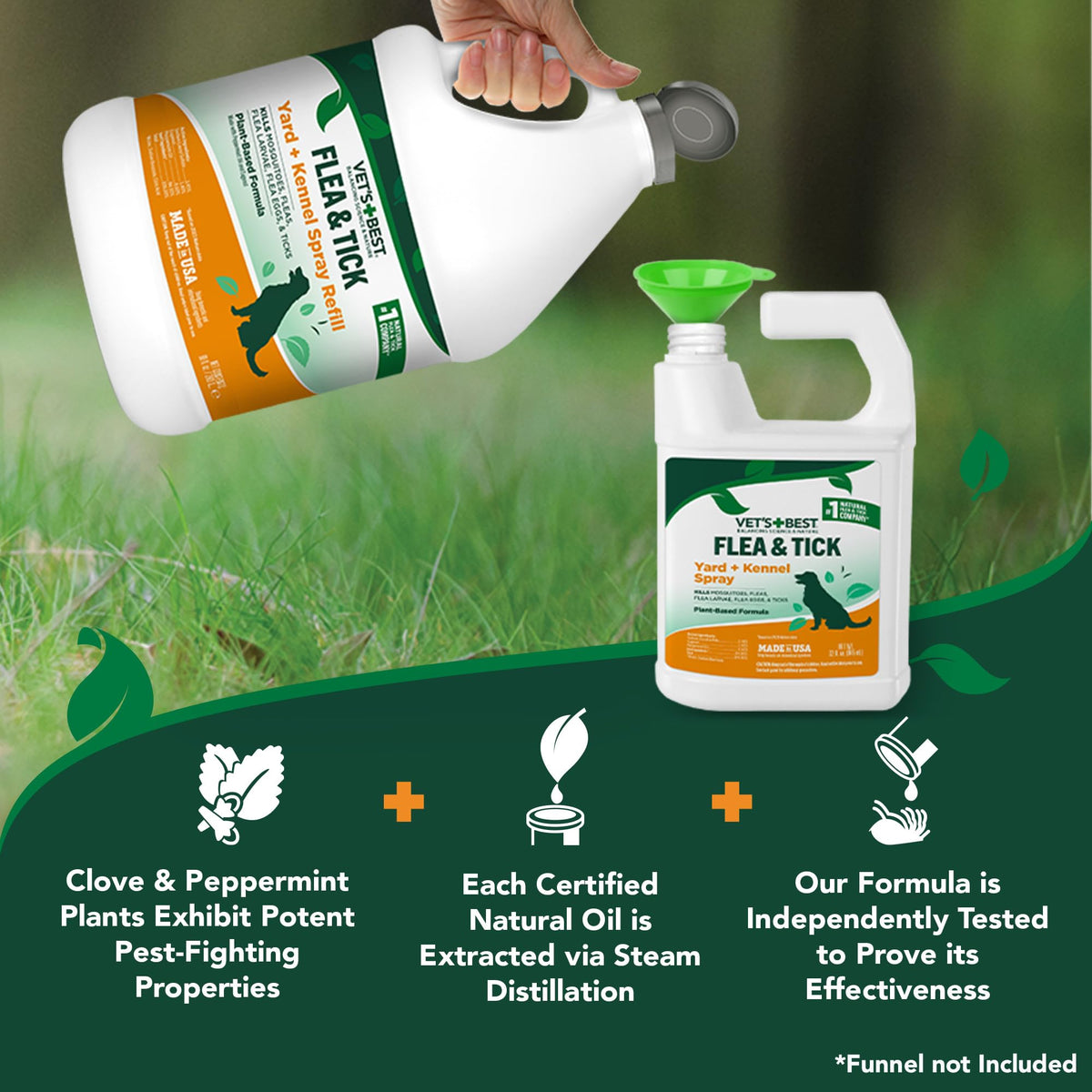 Flea & Tick Mosquito Yard & Kennel Spray for Dogs, 32 oz F2402