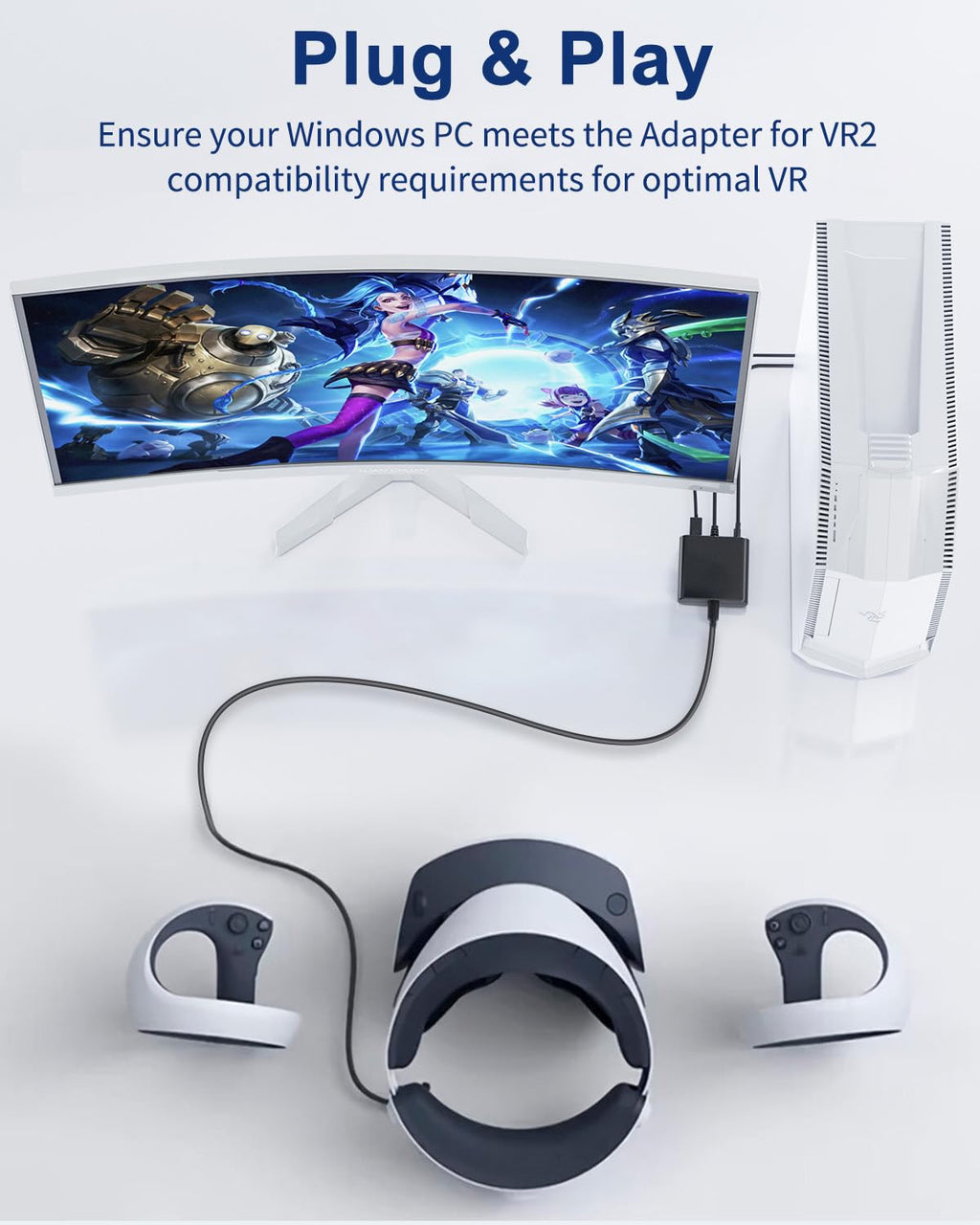Adapter for VR2 with DP 1.4 Cable & 15W AC Power Supply R4020