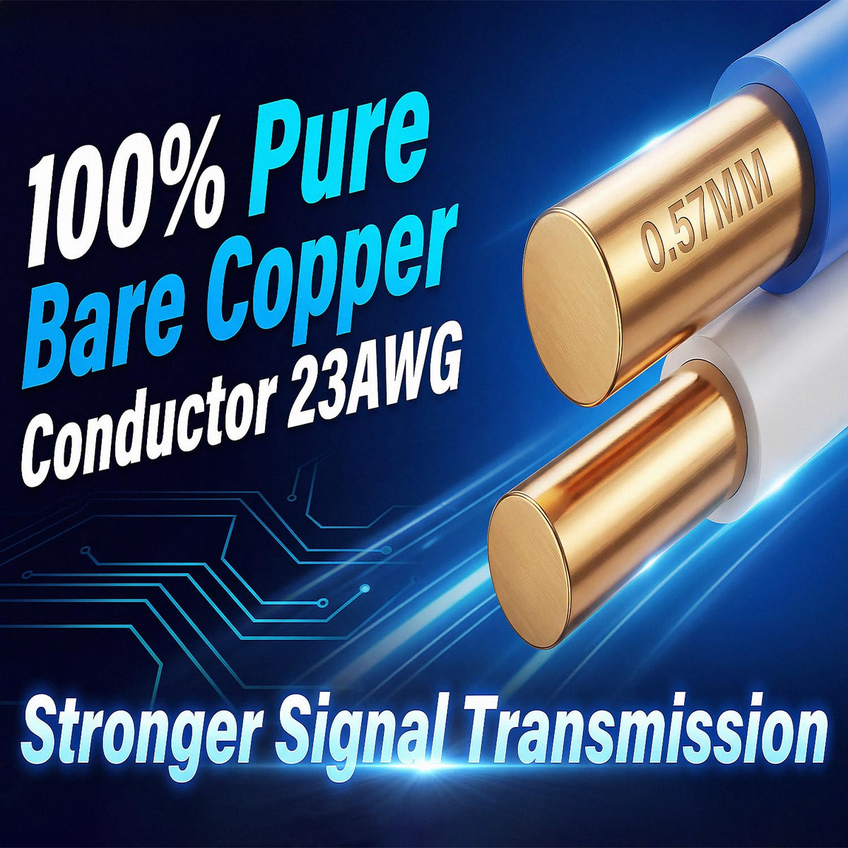 Cat6 Plenum Shielded 1000ft 23AWG Solid Bare Copper Ethernet Cable I8739