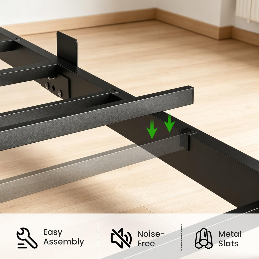 Full Floating Bed Frame with LED Lights D52016