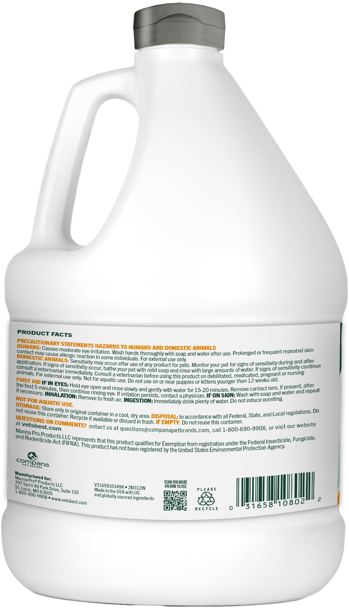 Flea & Tick Mosquito Yard & Kennel Spray for Dogs, 32 oz F2402