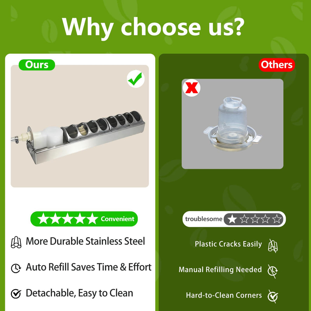 Automatic Stainless Steel Poultry Waterer K7391