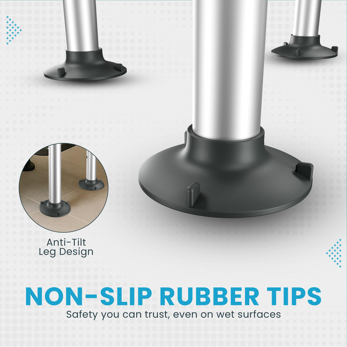 Adjustable Swivel Shower Stool with Non-Slip Feet B505