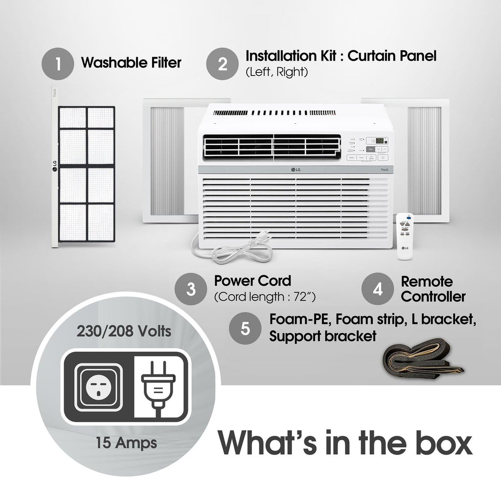 18,000 BTU White Window Air Conditioner A864