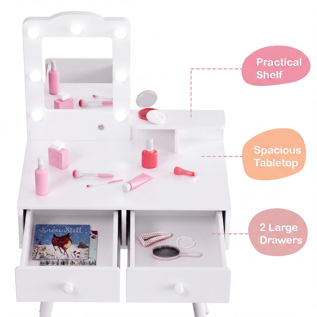 Kids Vanity and Chair Set Q2198