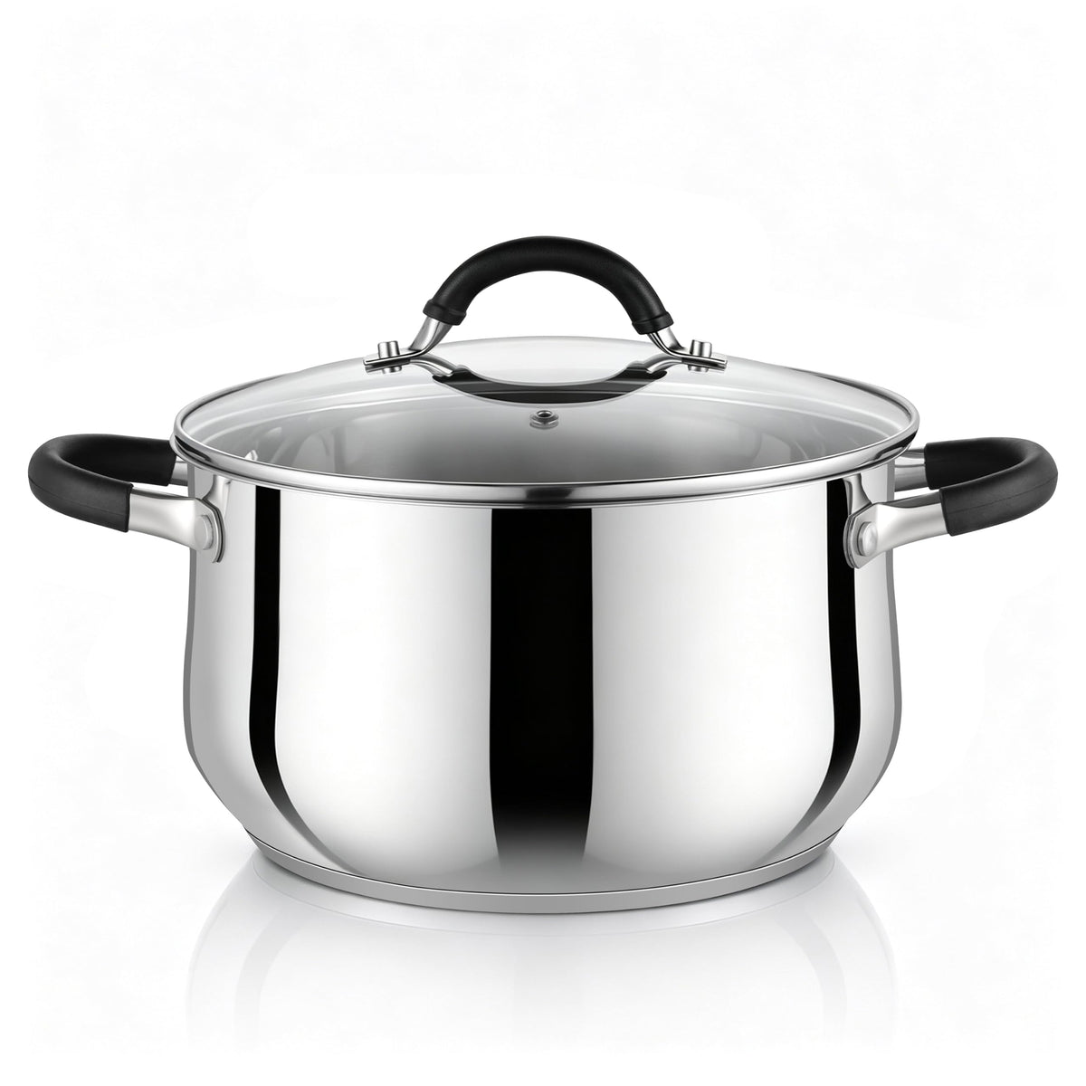 6 Quart Stainless Steel Induction Stock Pot with Lid V262