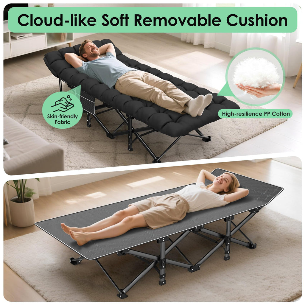 Folding Camp Cot with Cushion A969681