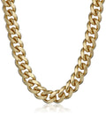 Men's 18K Gold Plated 6mm Cuban Curb Chain Link Necklace A933