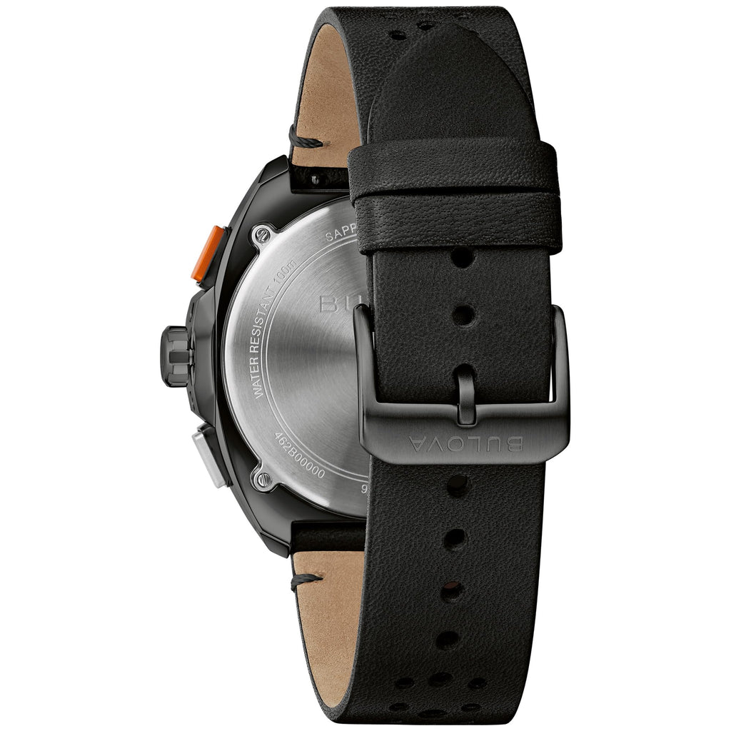 Black Leather Chronograph Watch 42mm M639275