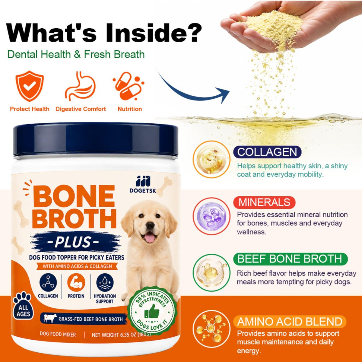 Doggy Nutritious Beef Bone Soup Supplement L46502